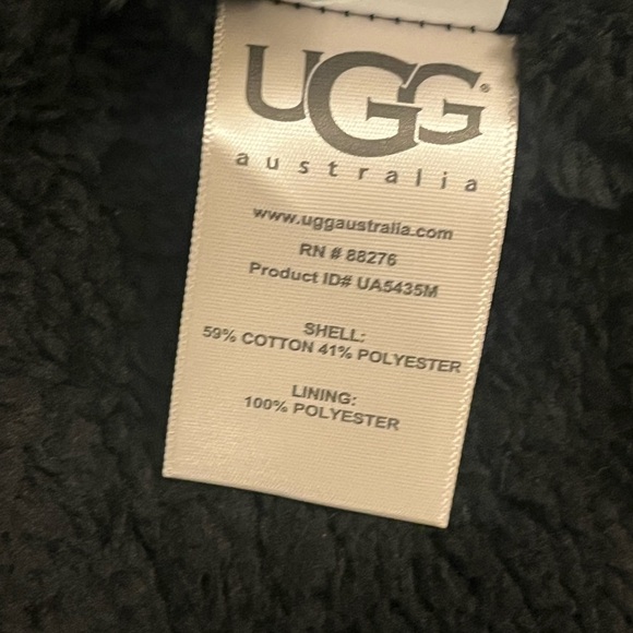 NWT UGG Kalib Sherpa lined Flannel Bath Robe - Picture 7 of 9